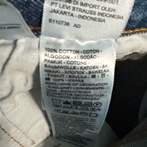 Levi's 501 Straight Jeans with Button Fly Medium Wash Men's Size 32X29 - Picture 5 of 5